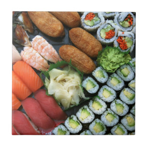 Assortment of Japanese sushi favourites Tile