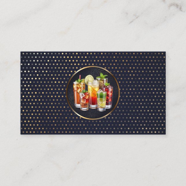 Assortment of Mixed Drinks | Mixology Business Card (Front)
