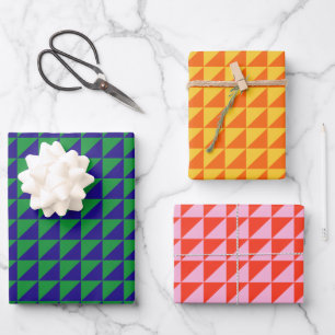 Assortment of Mod Geometric Wrapping Paper