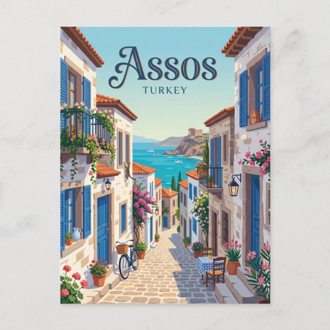 Assos Alley Turkey Postcard (Front)