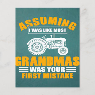 Assuming Grandmas  Cool Farmer Gift Flyer