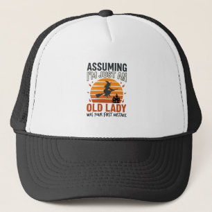 Assuming I'm Just an Old Lady Witch Halloween Desi Trucker Hat