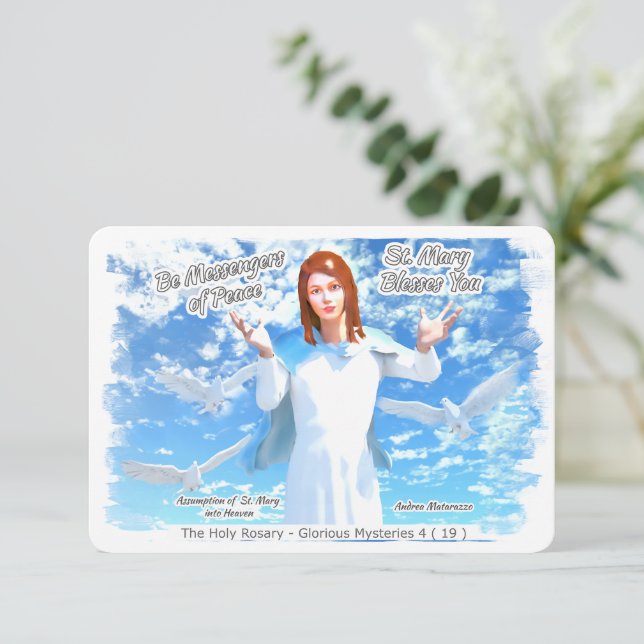Assumption of St. Mary into Heaven 2 Card (Standing Front)