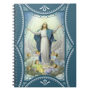 Assumption of the Blessed Virgin Mary Angels Spiral Notebook