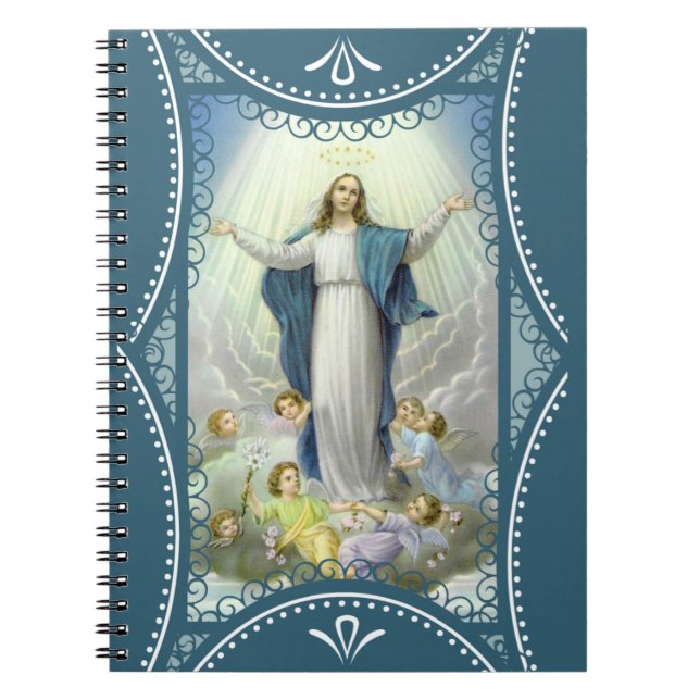Assumption of the Blessed Virgin Mary Angels Spiral Notebook (Front)