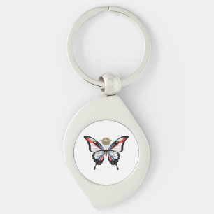 Assyria Swallowtail Butterfly Flag Sticker Key Ring