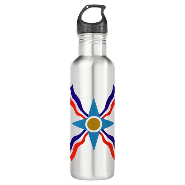 Assyrian Flag - Ata d'Ator Stainless Steel Bottle (Front)