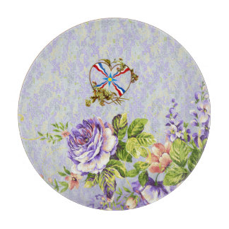 Assyrian Flag Decorative Glass Cutting Board