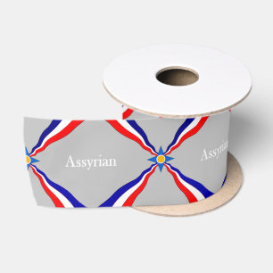 Assyrian Flag Satin Ribbon