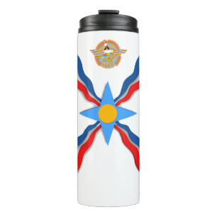 Assyrian Flag Thermal Tumbler