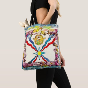 Assyrian flag tote bag
