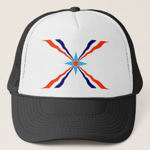 assyrian people ethnic flag trucker hat