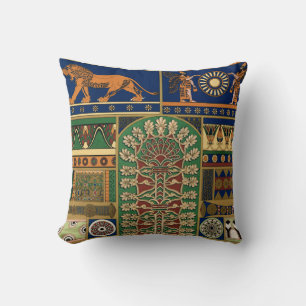 Assyrian Retro Pattern Cushion