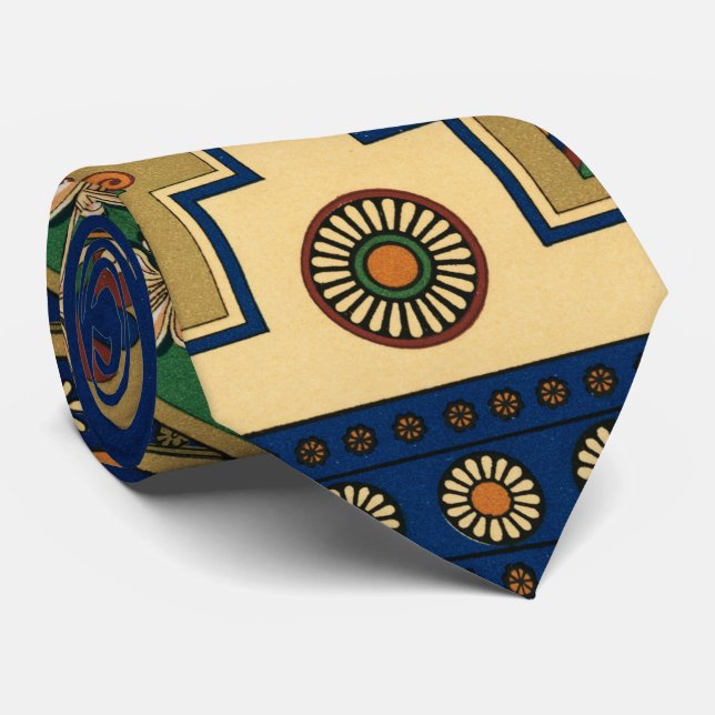 Assyrian retro pattern neck tie (Rolled)