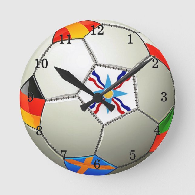 Assyrian Soccer Acrylic Wall Clock (Front)