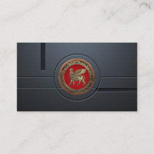 Assyrian Winged Bull - Gold Lamassu Business Card