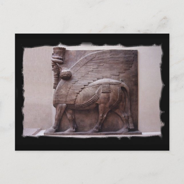 assyrian winged bull postcard (Front)