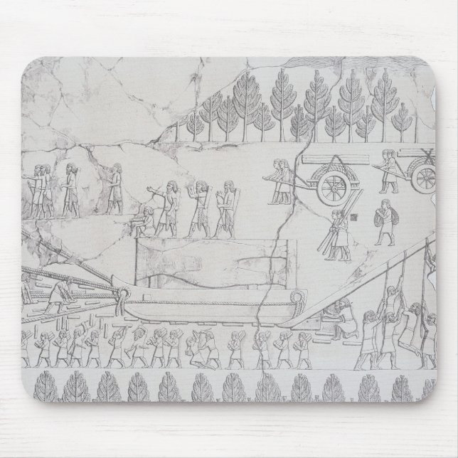 Assyrians moving a Winged Bull on a Sledge, from ' Mouse Pad (Front)