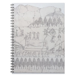 Assyrians moving a Winged Bull on a Sledge, from ' Spiral Notebook