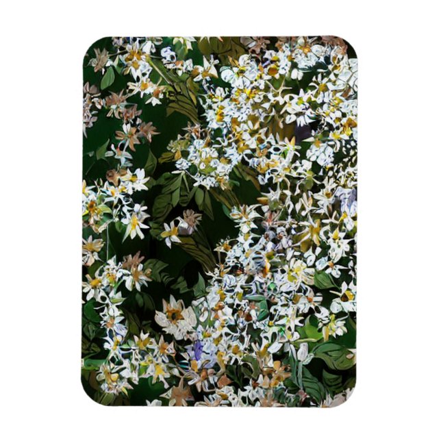 ASTER FLOWERS MAGNET (Vertical)