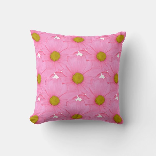 Aster Flowers Pillow Pink (Front)
