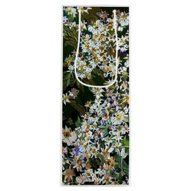 ASTER FLOWERS WINE GIFT BAG (Front)