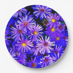 Aster Garden in Full Bloom Paper Plate