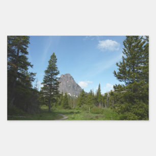 Aster Park Trail at Glacier National Park Rectangular Sticker