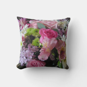 Aster Rose Lily Flower Pillow