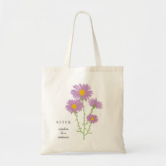 Aster September Birth Month Flower Bag