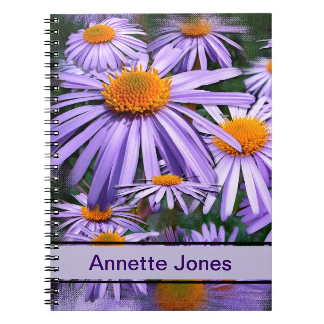 Aster tongolensis 'Berggarten' Spiral Notebook (Front)