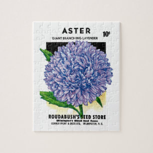Aster Vintage Seed Packet Jigsaw Puzzle