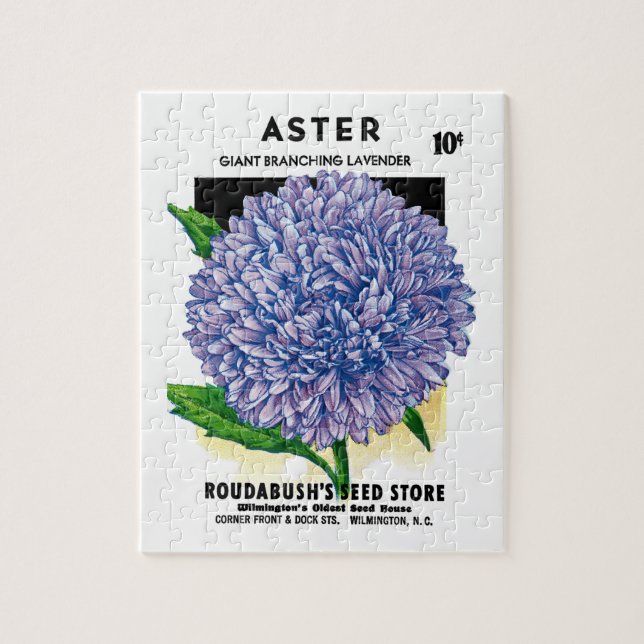 Aster Vintage Seed Packet Jigsaw Puzzle (Vertical)