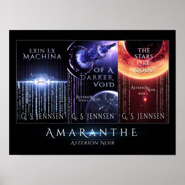 Asterion Noir Cover Collage (16x12) Poster (Front)