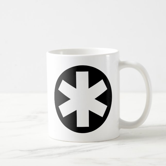 Asterisk - Black Coffee Mug (Right)
