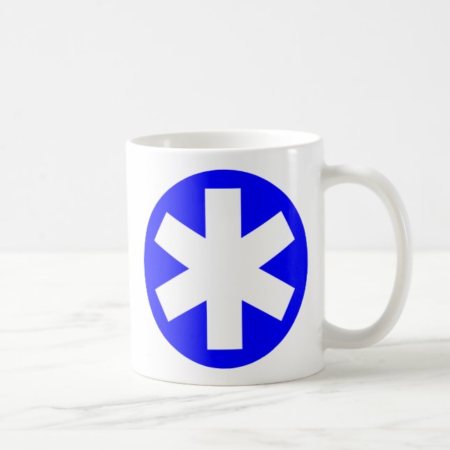 Asterisk - Blue Coffee Mug (Right)