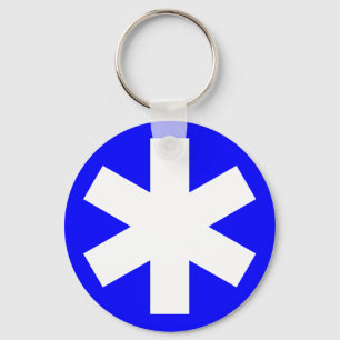 Asterisk - Blue Key Ring