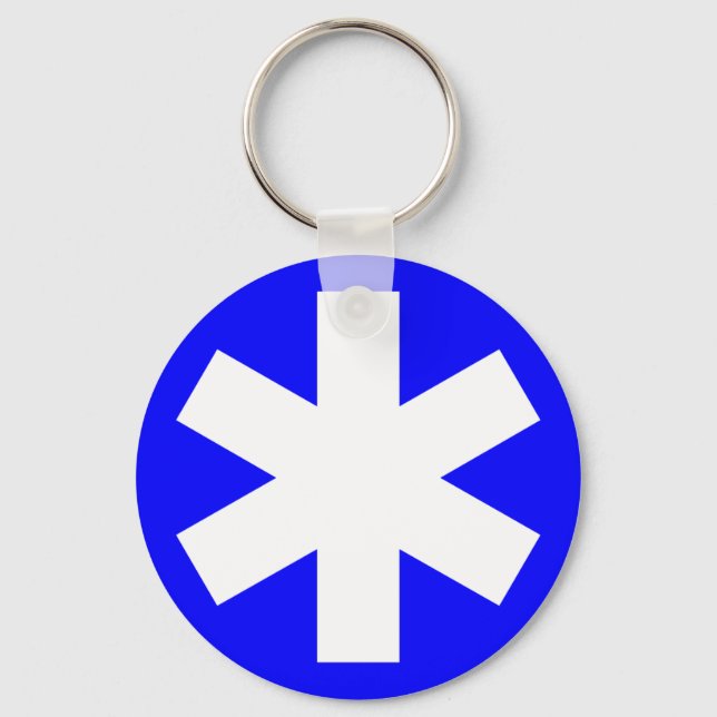Asterisk - Blue Key Ring (Front)