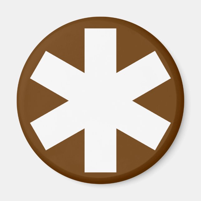 Asterisk - Brown Magnet (Front)