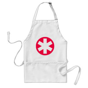 Asterisk - Crimson Red Standard Apron