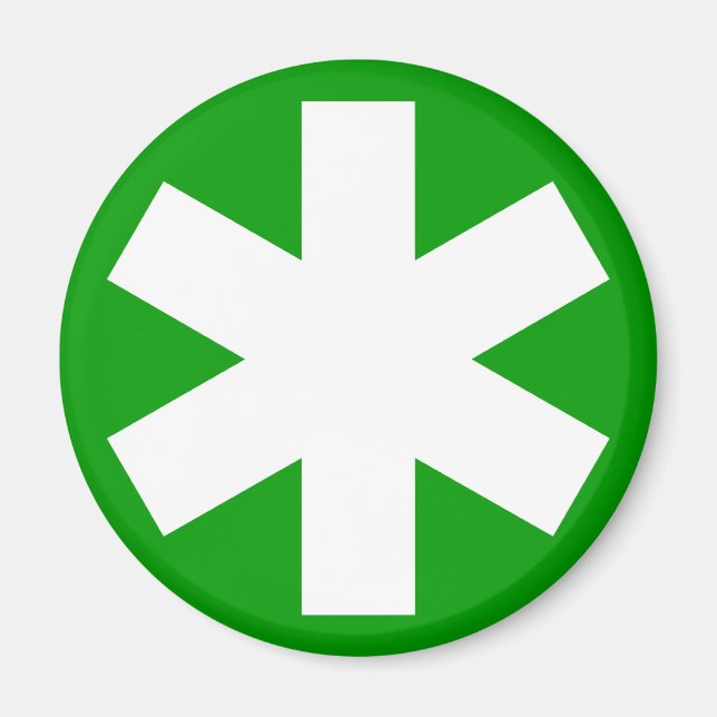 Asterisk - Green Magnet (Front)