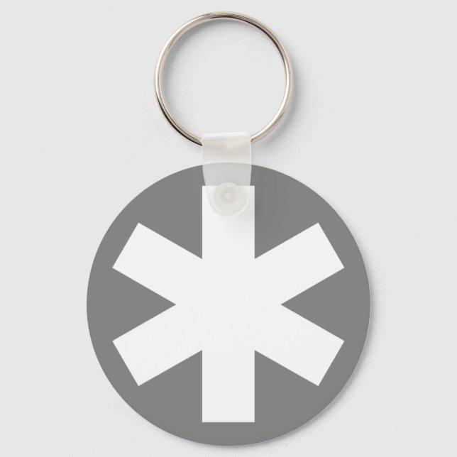 Asterisk - Grey Key Ring (Front)