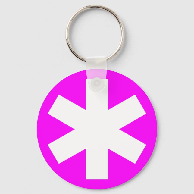 Asterisk - Magenta Key Ring (Front)