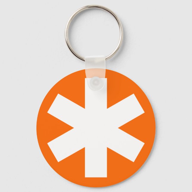 Asterisk - Orange Key Ring (Front)