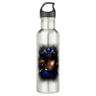 Asteroid Apocalypse Fractal Art Spacescape 710 Ml Water Bottle