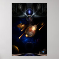 Asteroid Apocalypse Fractal Art Spacescape