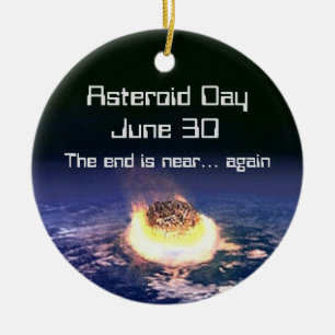 Asteroid Day June 30 Ceramic Tree Decoration