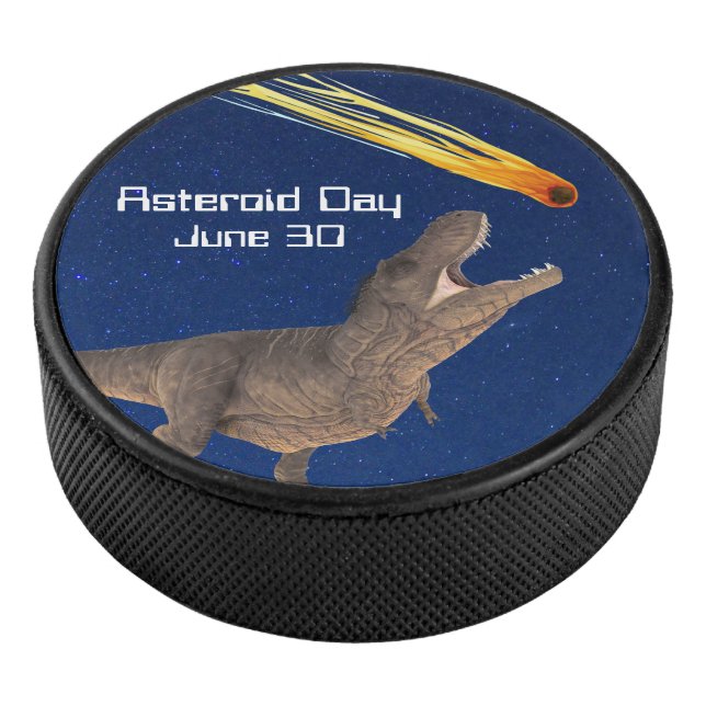 Asteroid Day T-Rex Hockey Puck (3/4)