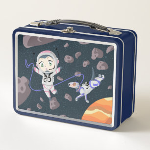 Asteroid Girl Metal Lunch Box