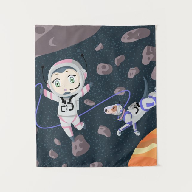 Asteroid Girl Tapestry (Front)